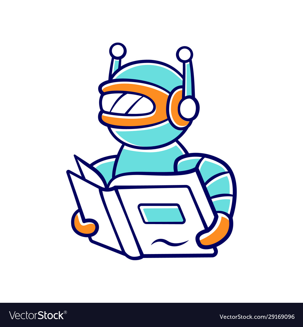 AI Reading Robot Icon
