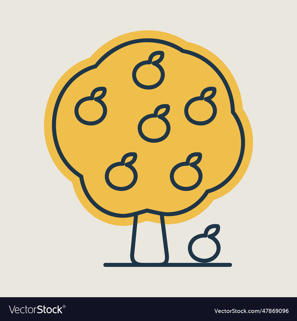 Apple tree isolated icon graph symbol