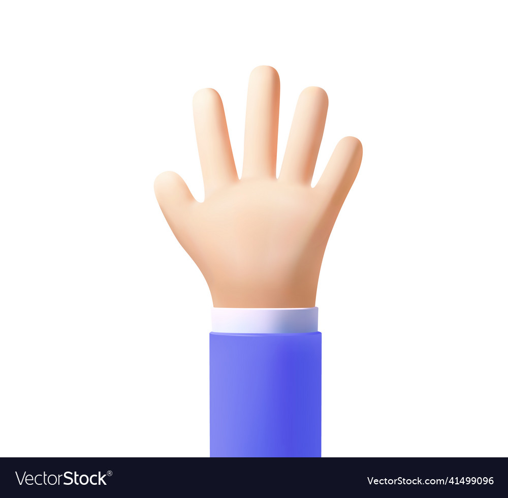 Closeup of hand 3d people