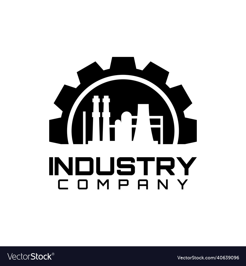 Gear cog factory industry for industrial logo Vector Image