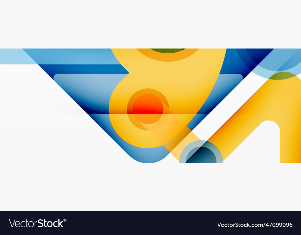 Geometric primitives lines circles abstract vector image Geometric primitives lines circles abstract