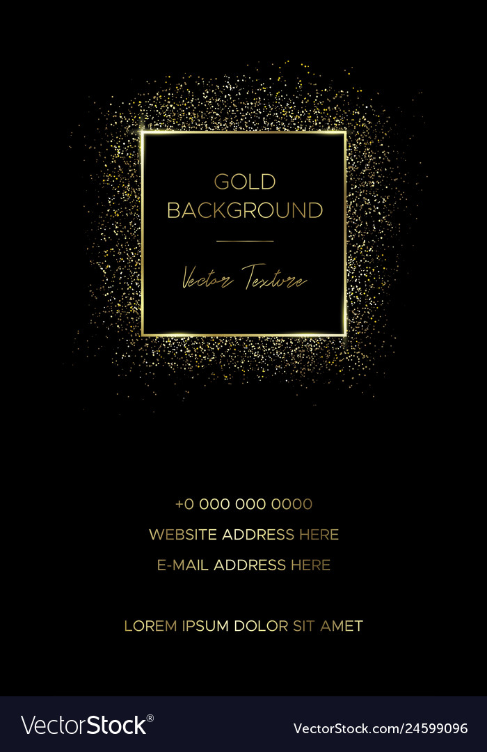 Gold Confetti Card Template