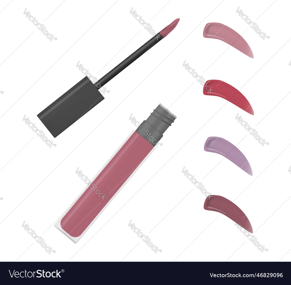 Lip gloss or liquid lipstick open vial