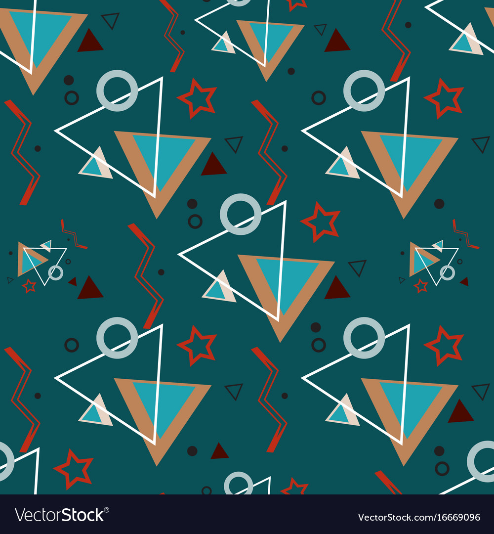 Memphis style seamless pattern