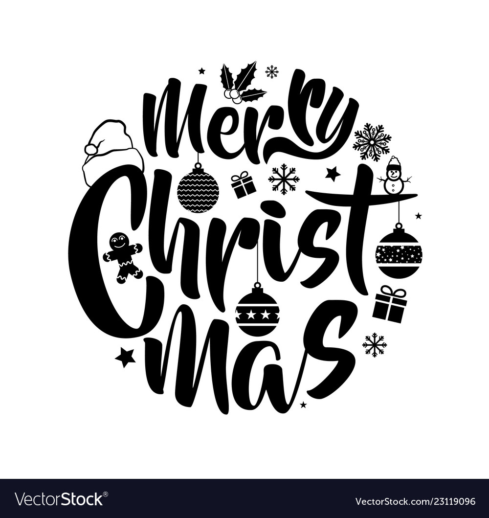 Merry christmas letter Royalty Free Vector Image