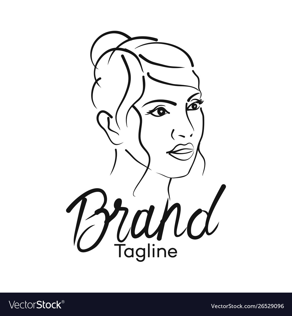 Modern beautiful woman logo