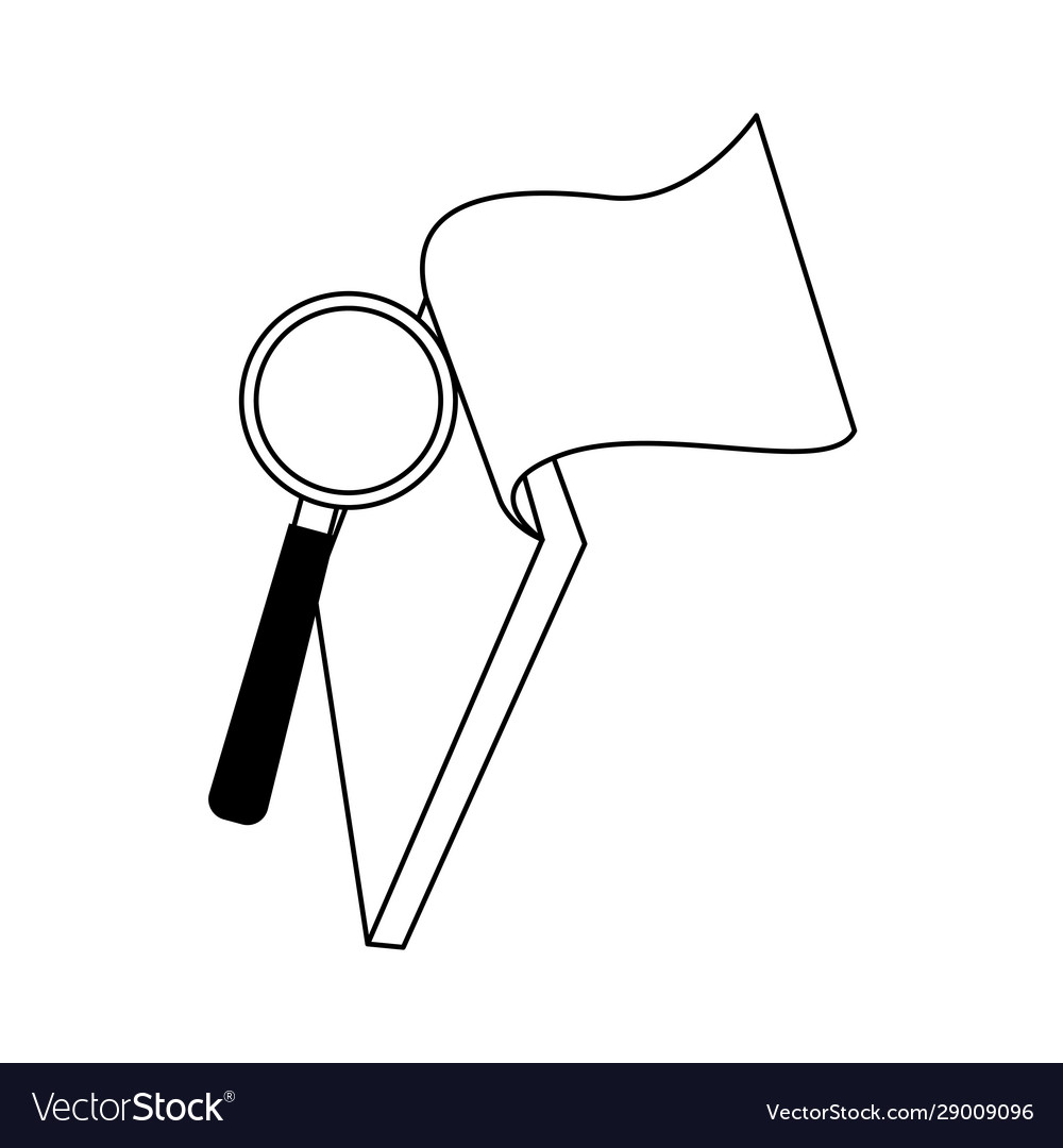 Notebook and magnifying glass flat design vector image Notebook and magnifying glass flat design