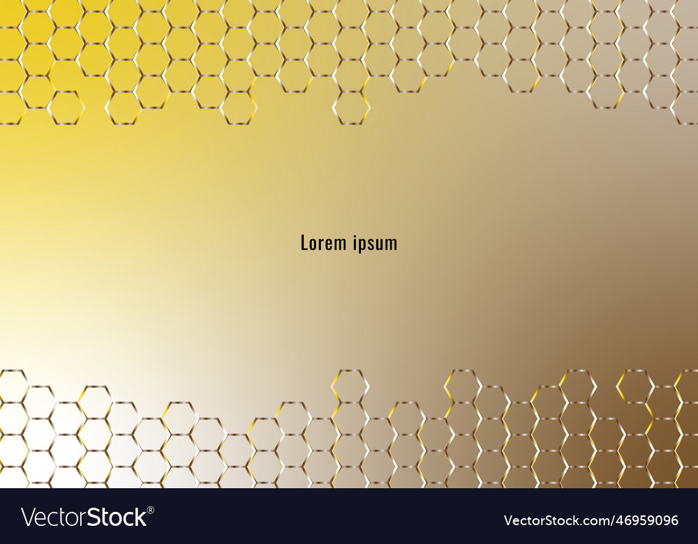 Pattern hexagon gradation color on yellow vector image Pattern hexagon gradation color on yellow