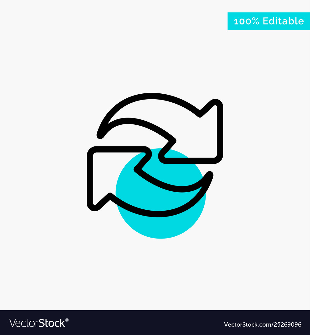 Refresh Reload rotieren Wiederholung türkis Highlight vector image Refresh Reload rotieren Wiederholung türkis Highlight
