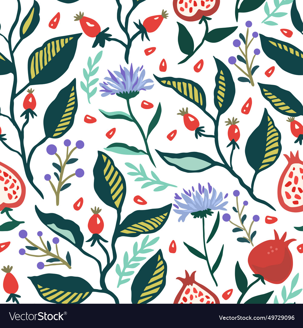 Seamless pattern with dynamic stylizes branches vector image Seamless pattern with dynamic stylizes branches