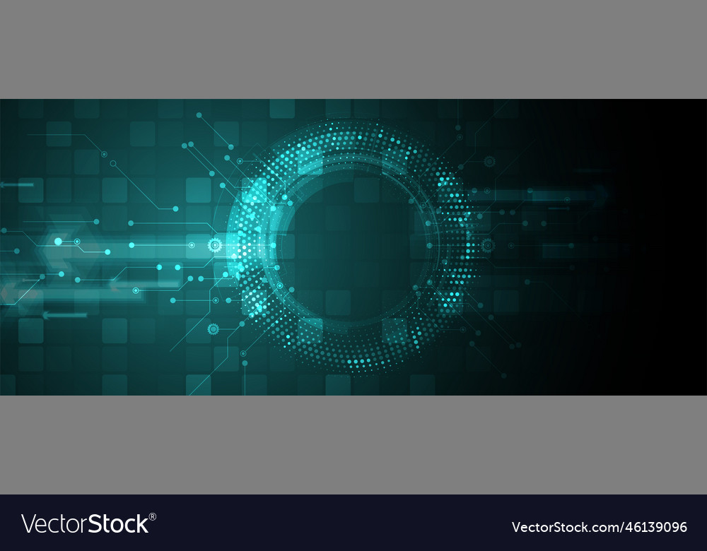 Technology data background idea of global vector image Technology data background idea of global