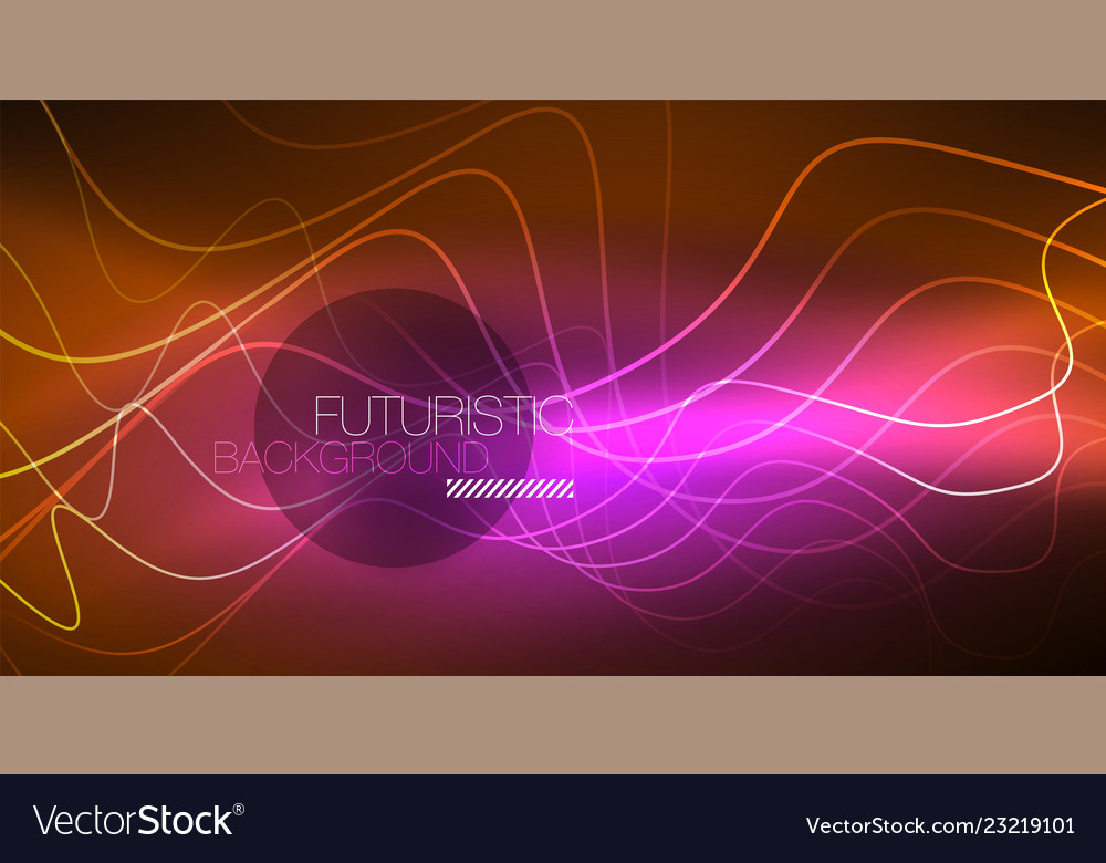 Abstract shiny glowinng color wave design element Vector Image Abstract shiny glowinng color wave design element