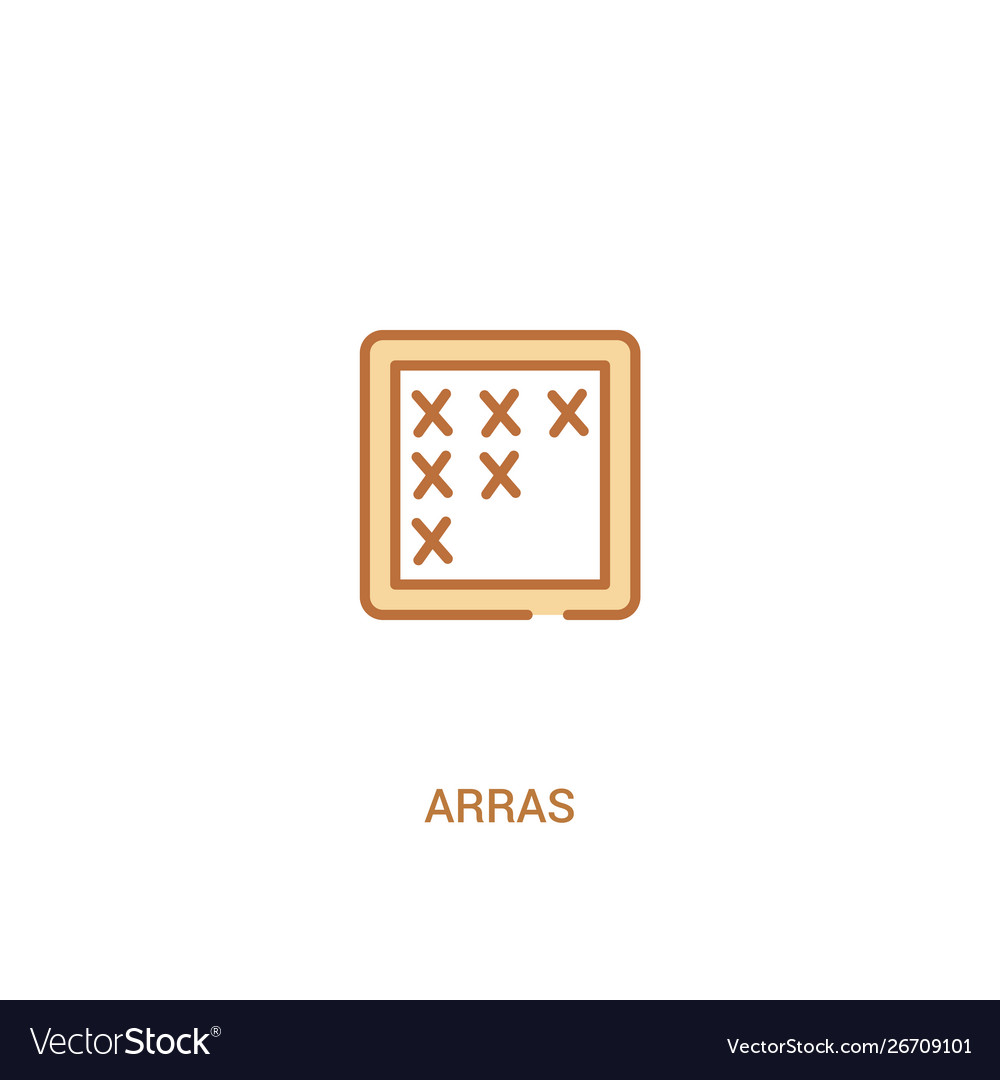 Arras concept 2 colored icon simple line element vector image Arras concept 2 colored icon simple line element