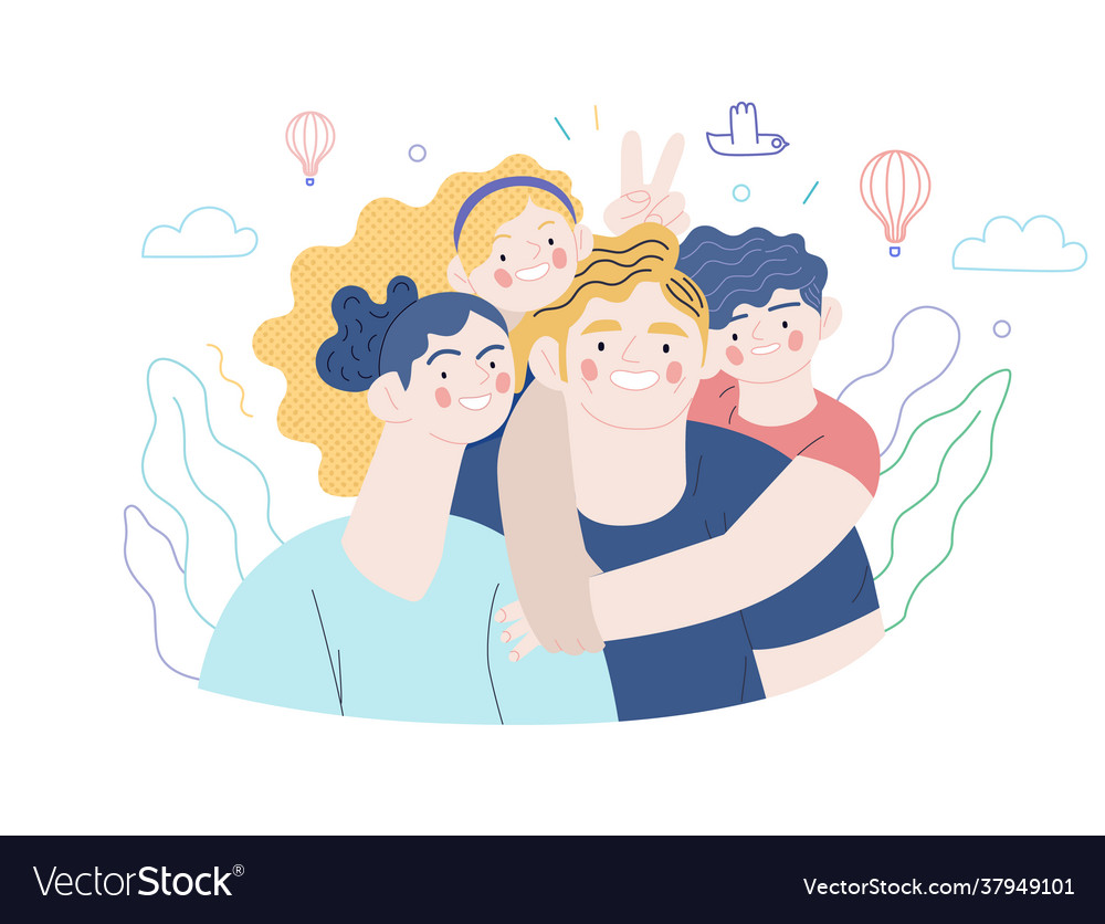 Family health and wellness - medical insurance vector image Family health and wellness - medical insurance