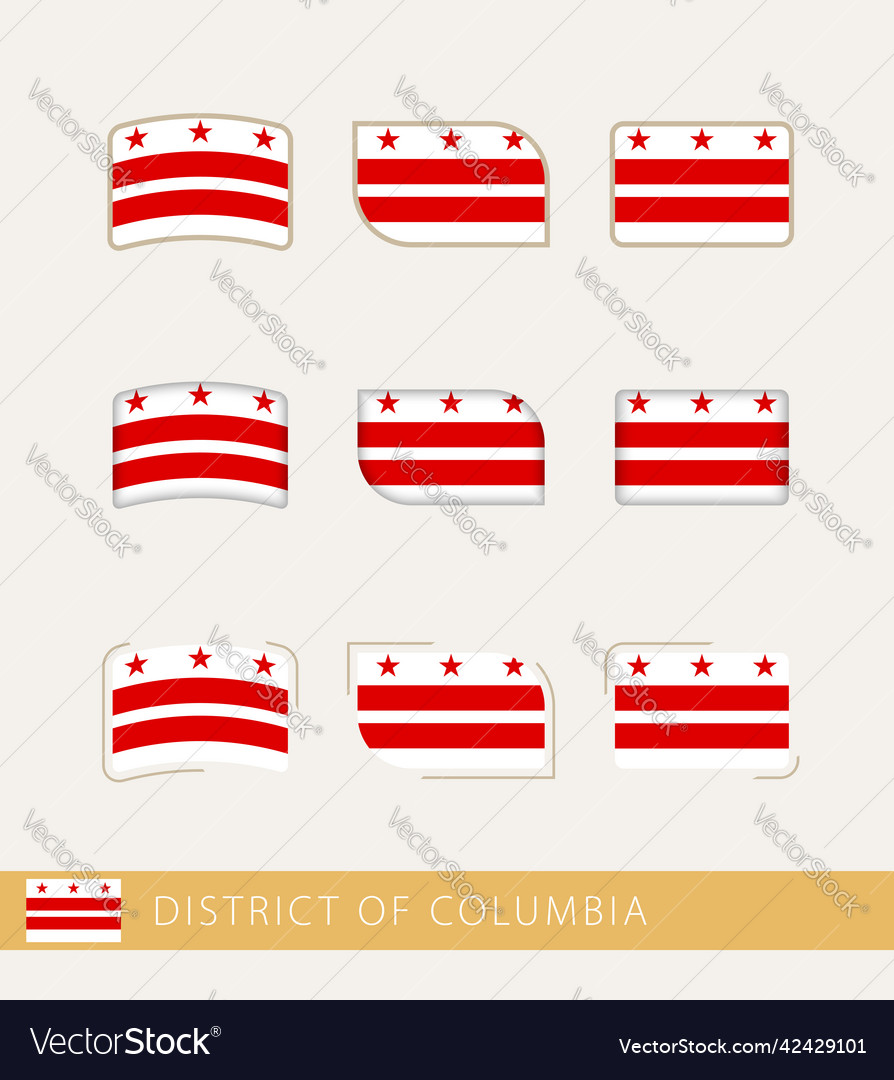 Flags of district columbia collection