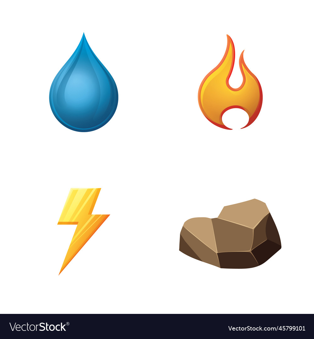 Game ui assets set gaming user interface nature vector image Game ui assets set gaming user interface nature