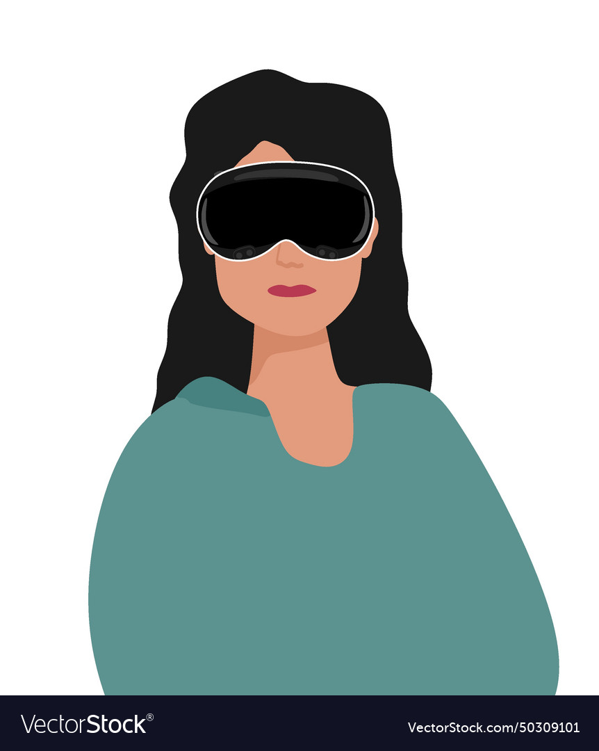 Girl with spatial computing device