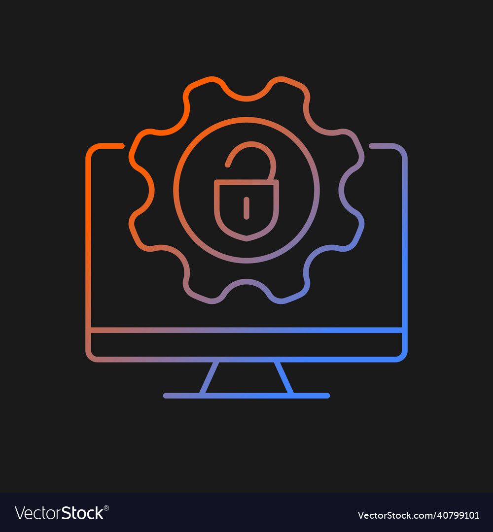 Jailbreak gradient icon for dark theme vector image Jailbreak gradient icon for dark theme