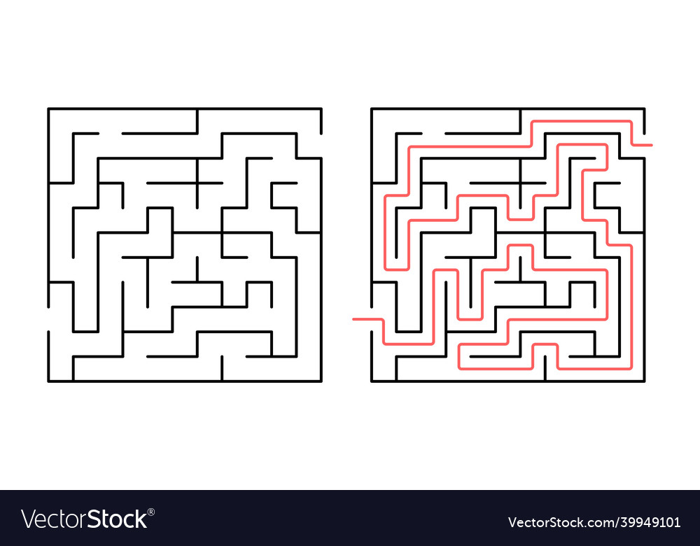 Kinder Maze Puzzle Spiel mit Lösung