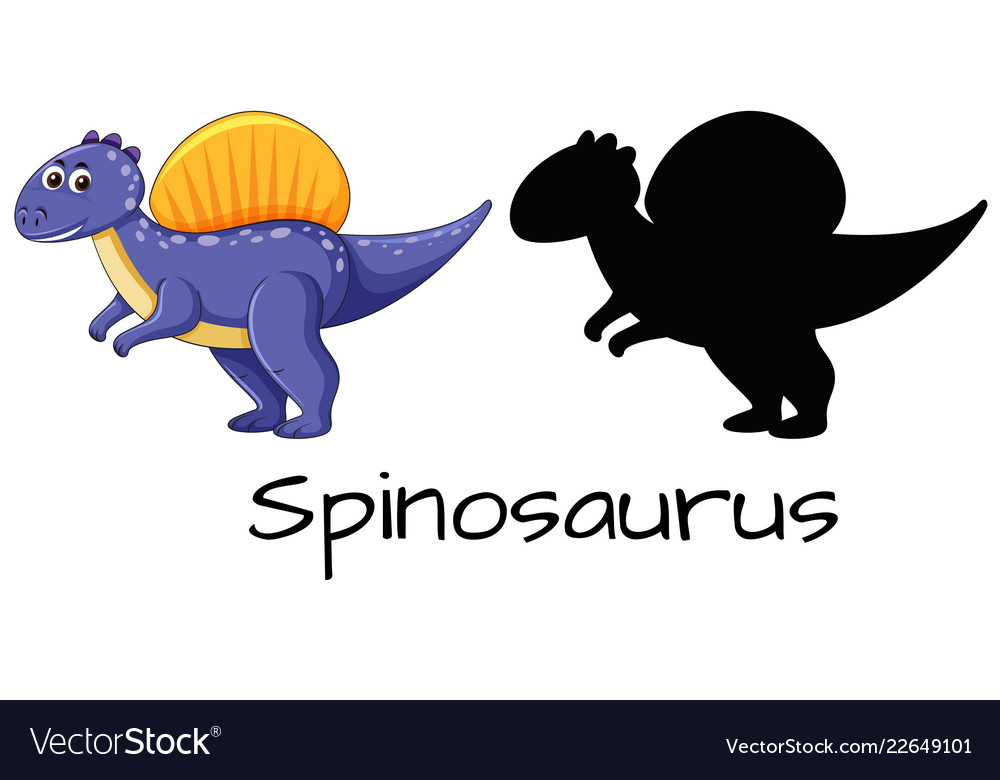 Set of spinosaurus design Royalty Free Vector Image