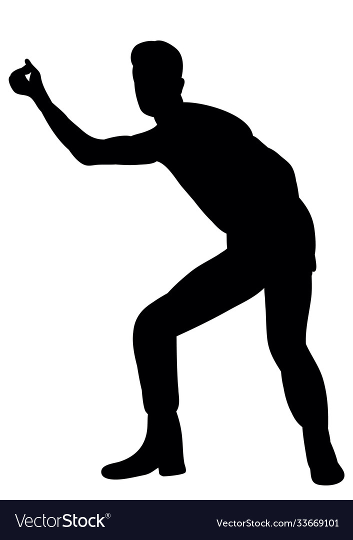 Silhouette guy dancer dancing