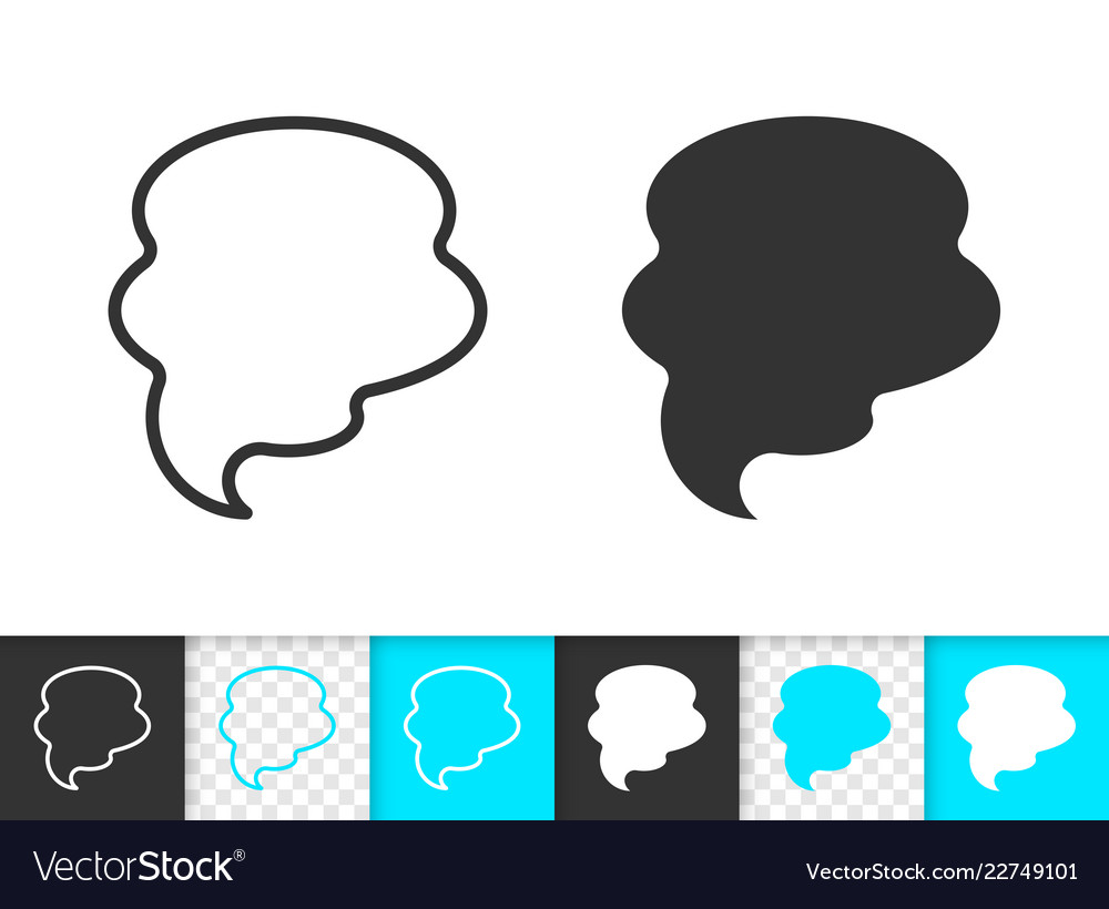 Speech bubble simple black line banner icon vector image Speech bubble simple black line banner icon