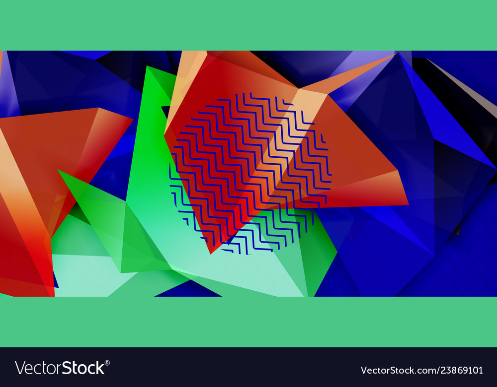 Triangular low poly background design vector image Triangular low poly background design