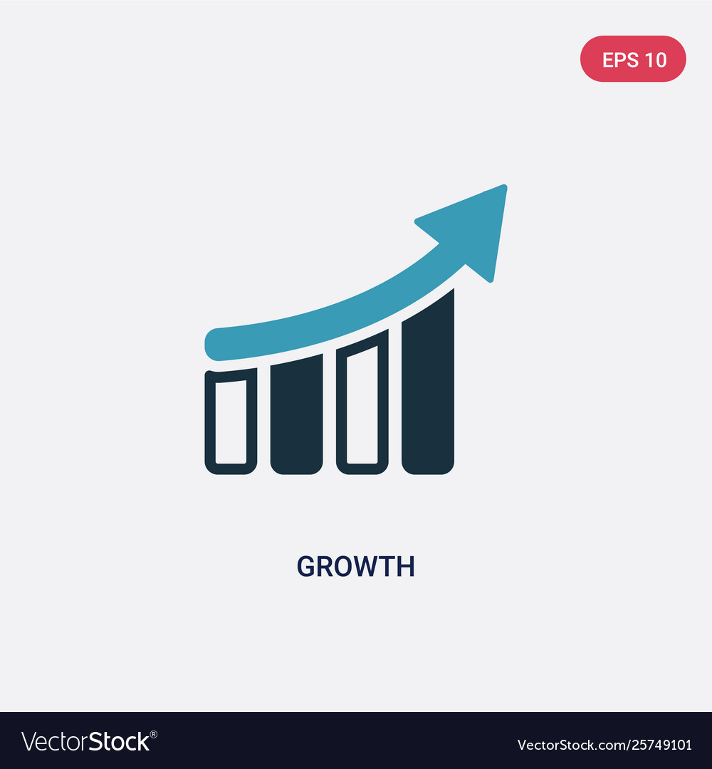 Two color growth icon from strategy concept Vector Image