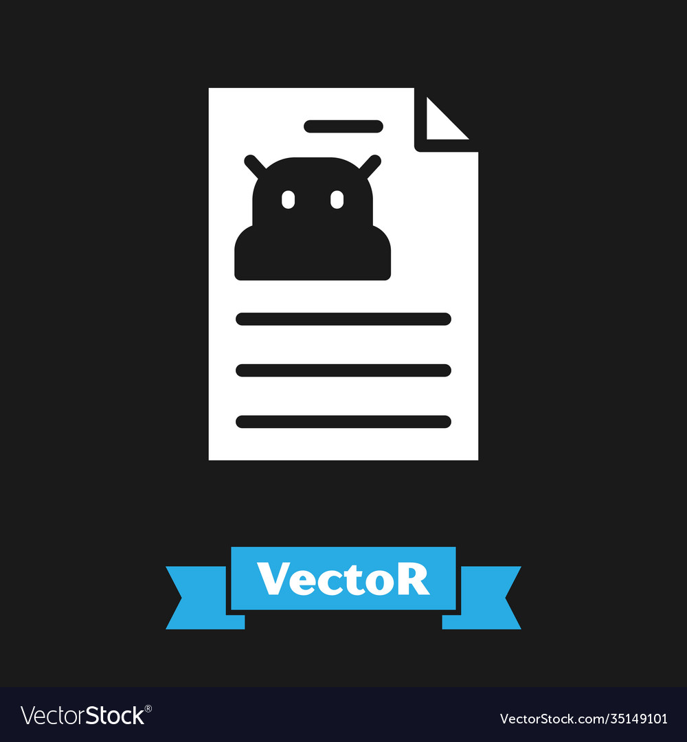 White technical specification icon isolated vector image White technical specification icon isolated