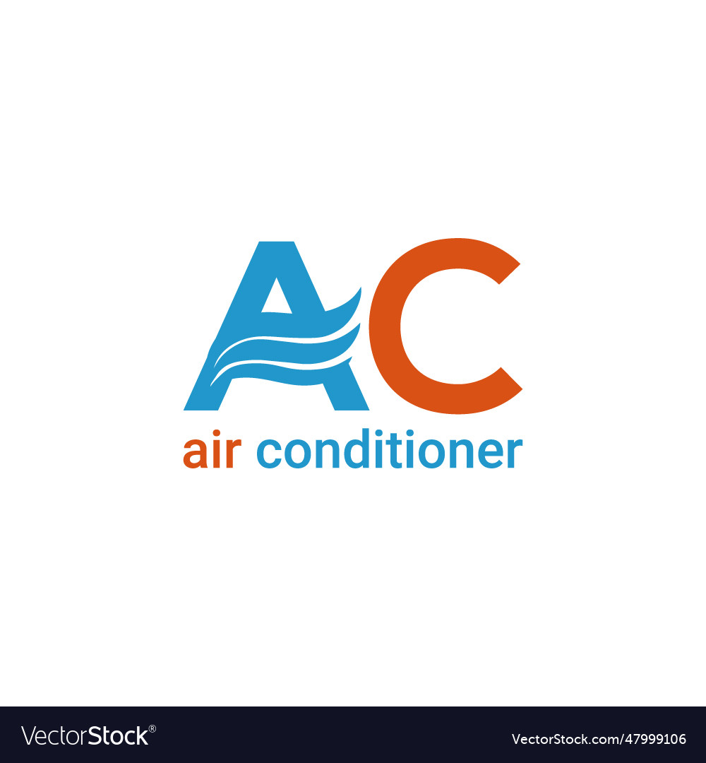 Air conditioner logo Royalty Free Vector Image