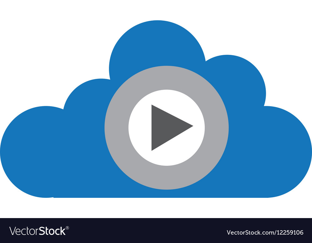 Cloud computing isolated icon