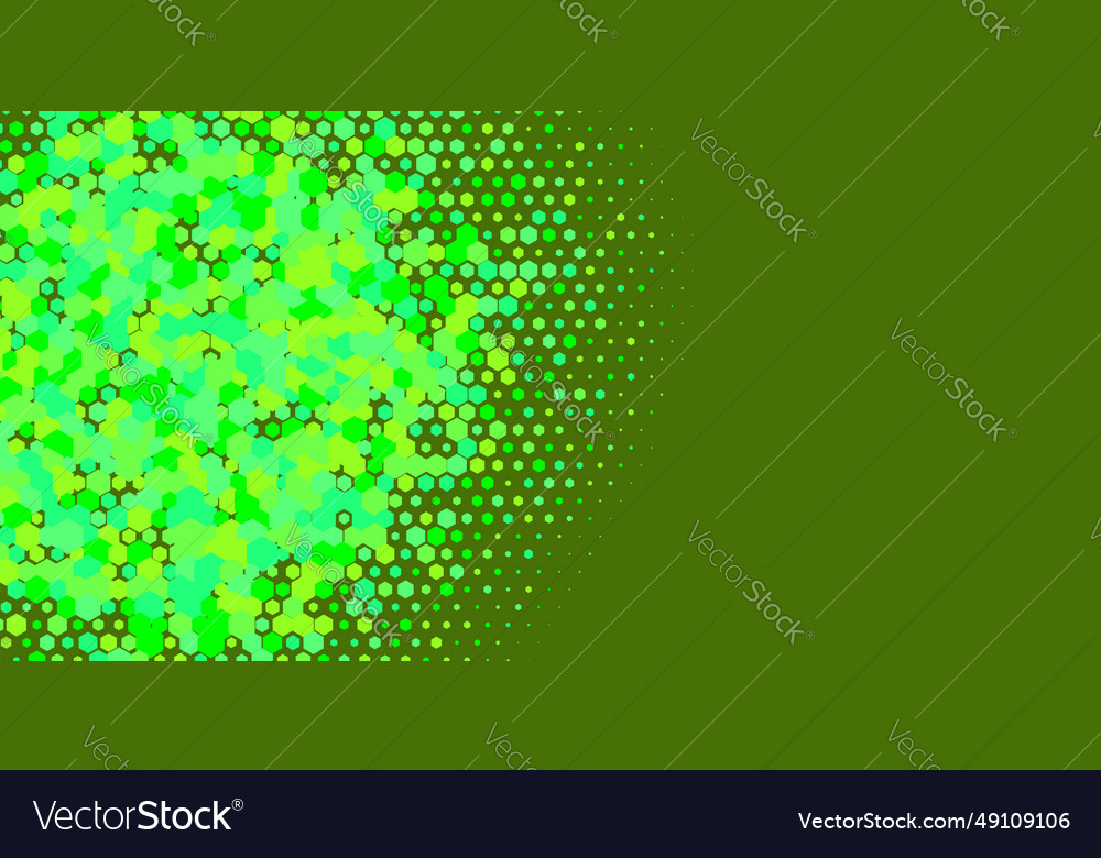 Geometric multi size hexagon with color
