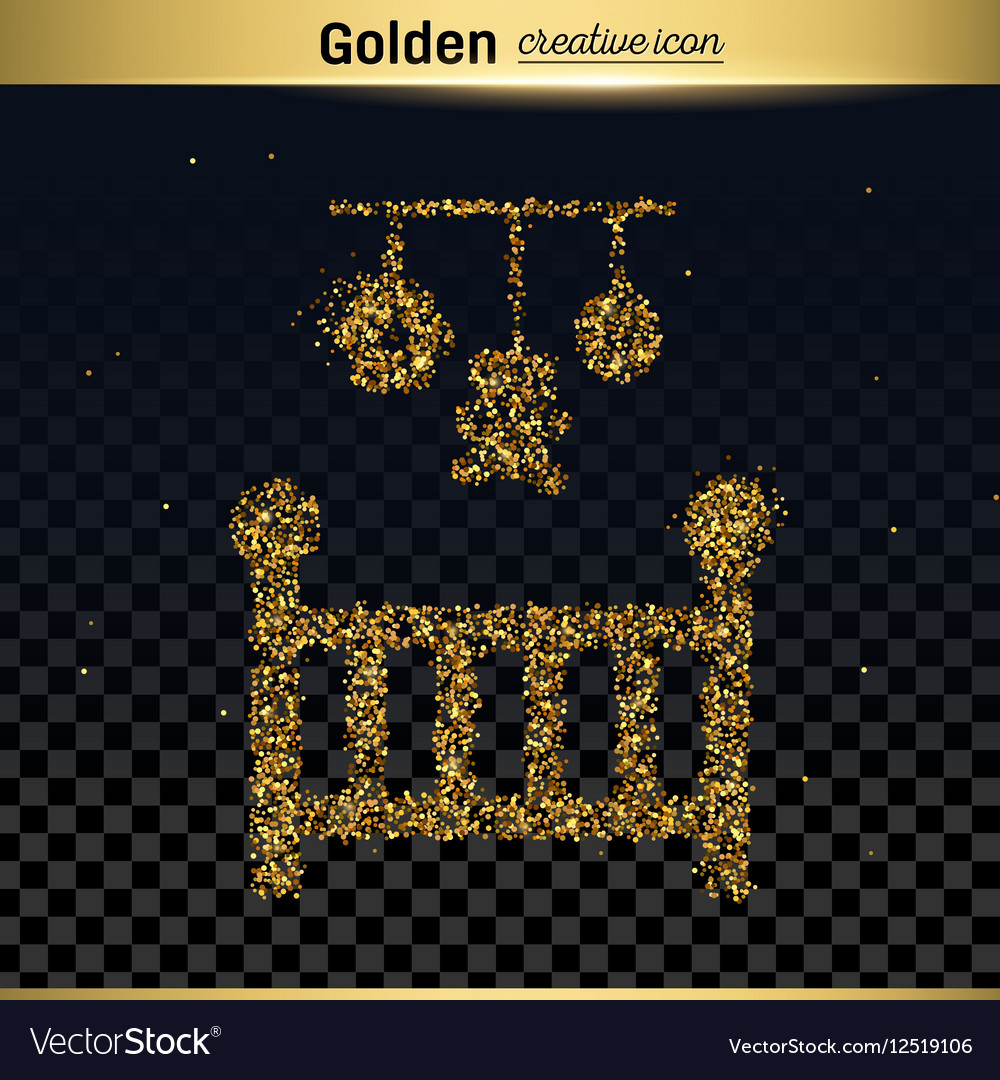 Gold glitter icon