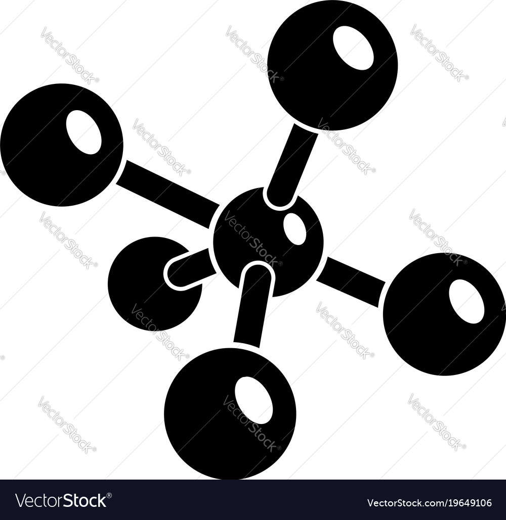 Molecule chemistry icon simple black style Vector Image