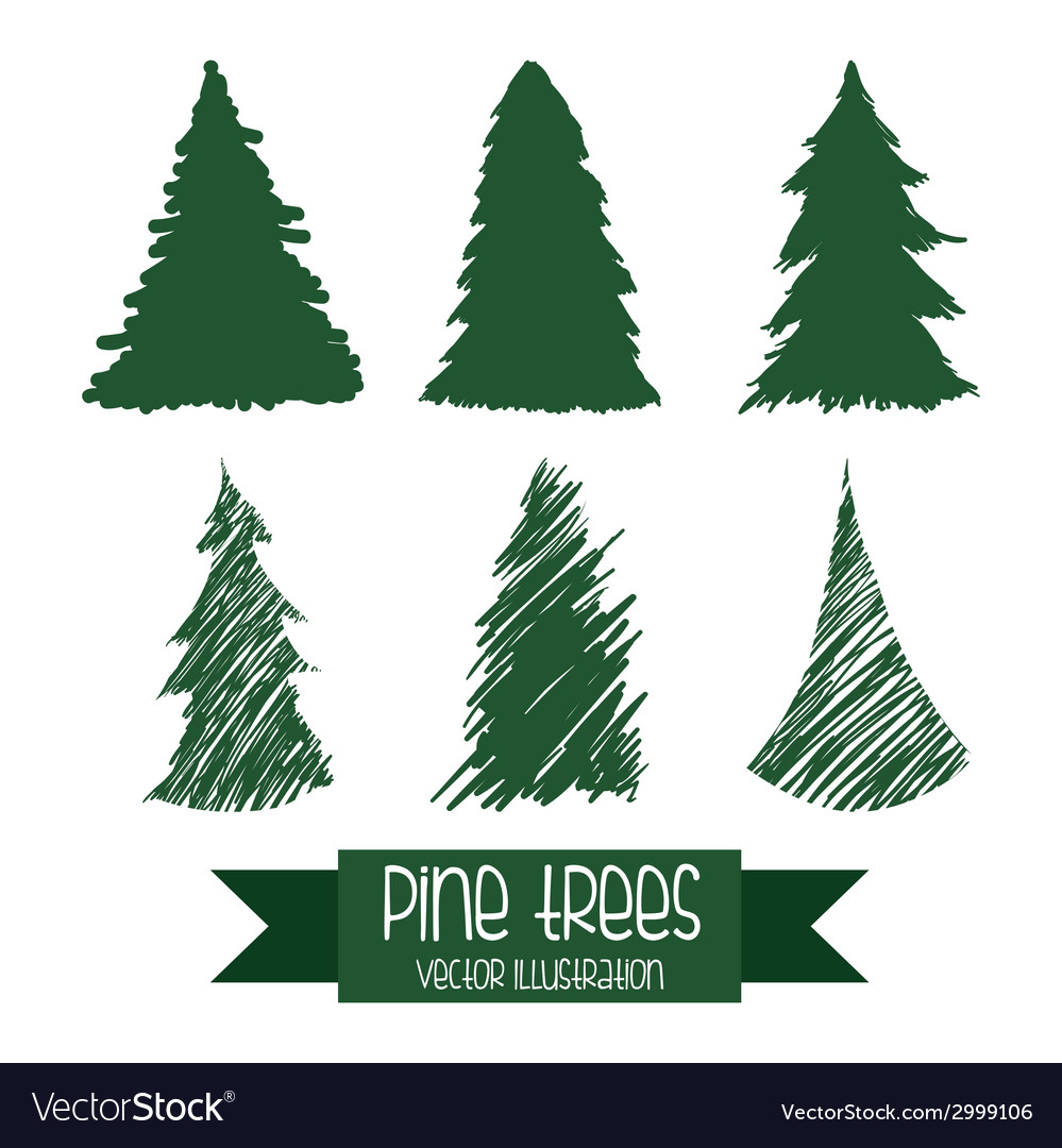 Pine Tree Icon Set