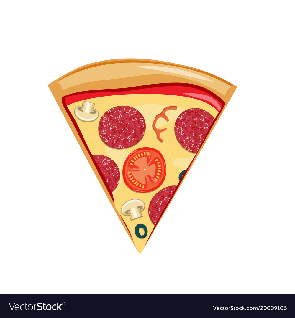 Pizza Slice Icon - Delivery Toppings