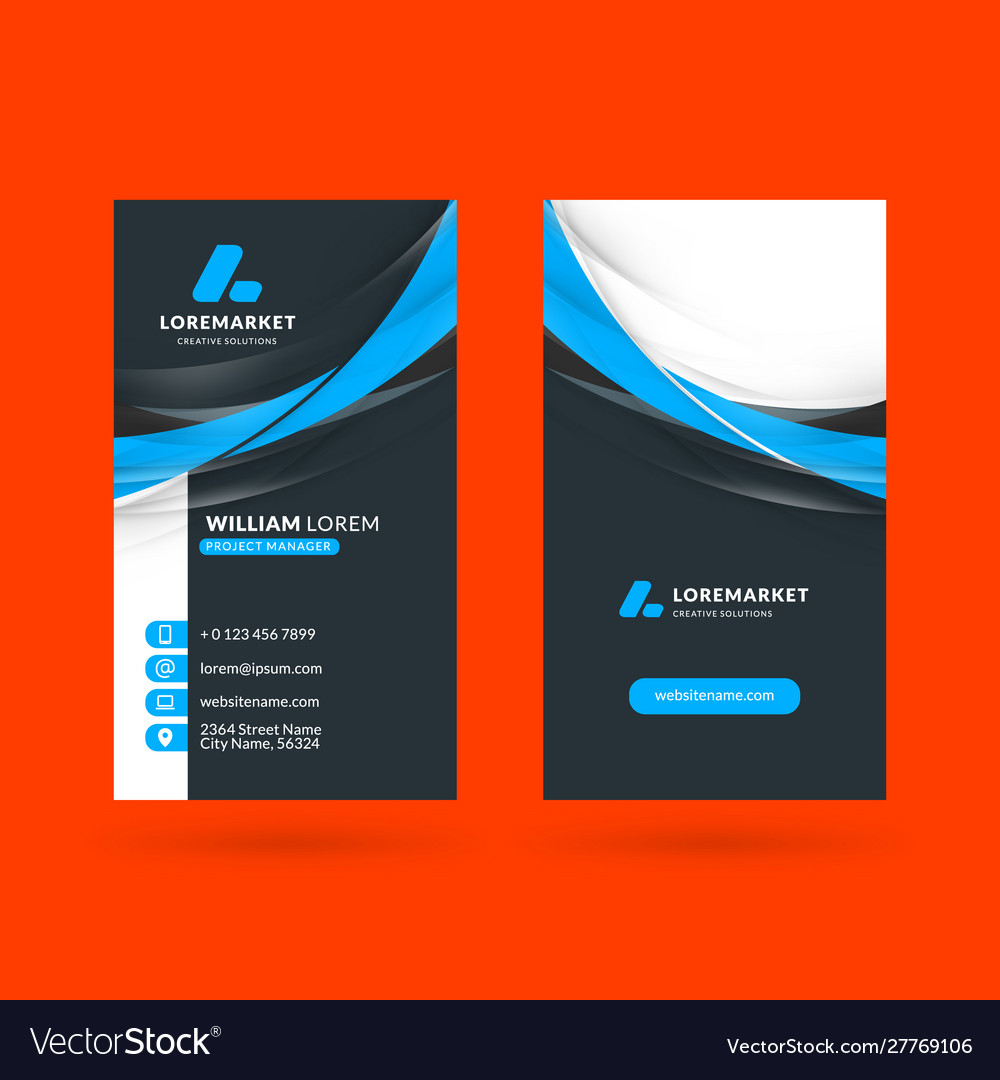 Red & Black Business Card Template