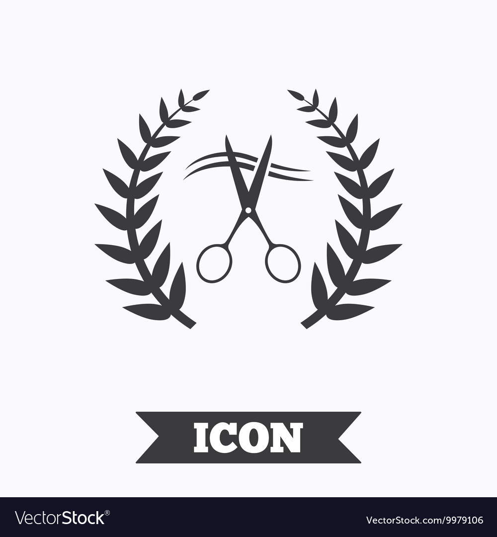 Scissors cut hair sign icon hairdresser symbol