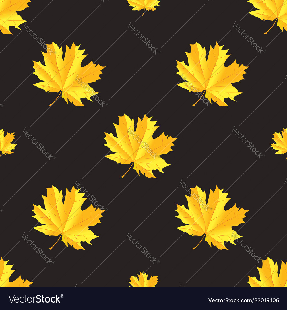 Seamless pattern with autumn maple leaves
