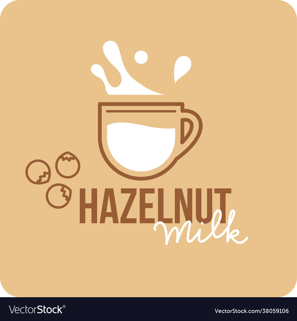 Vegan milk cup with hazelnut