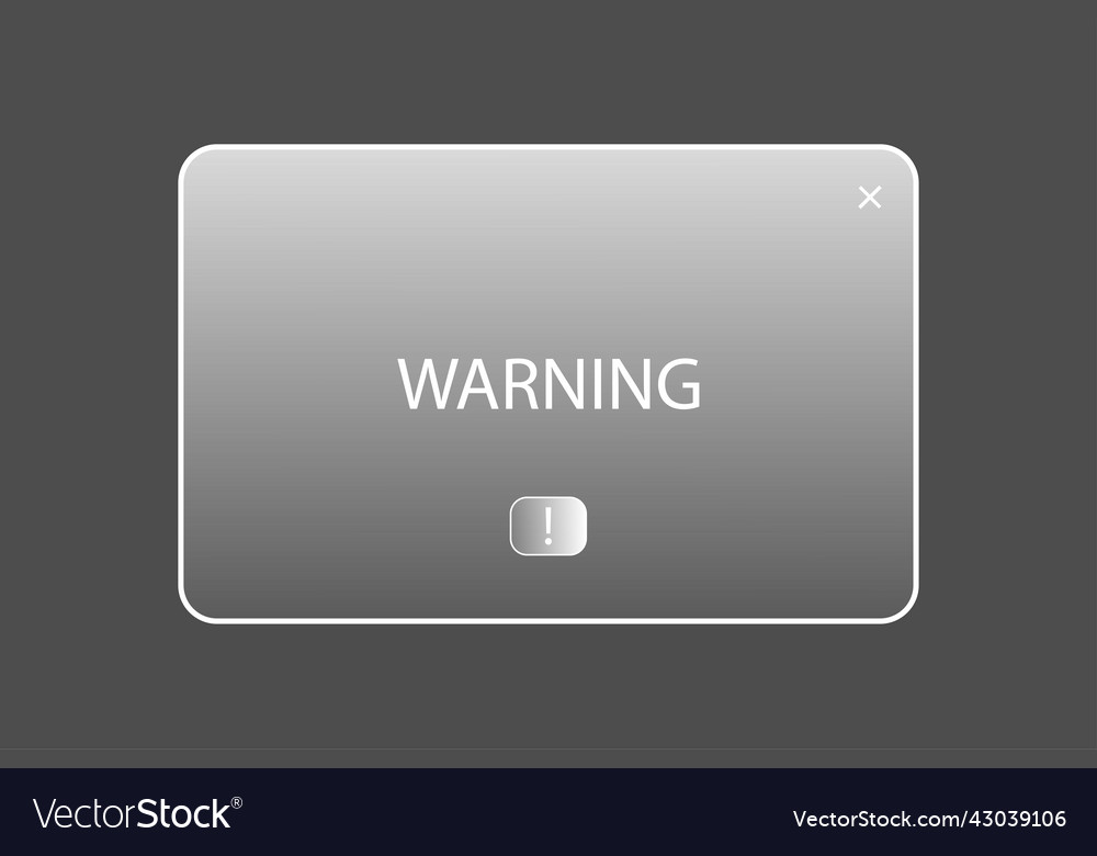 Warning message frame of ground glass computer