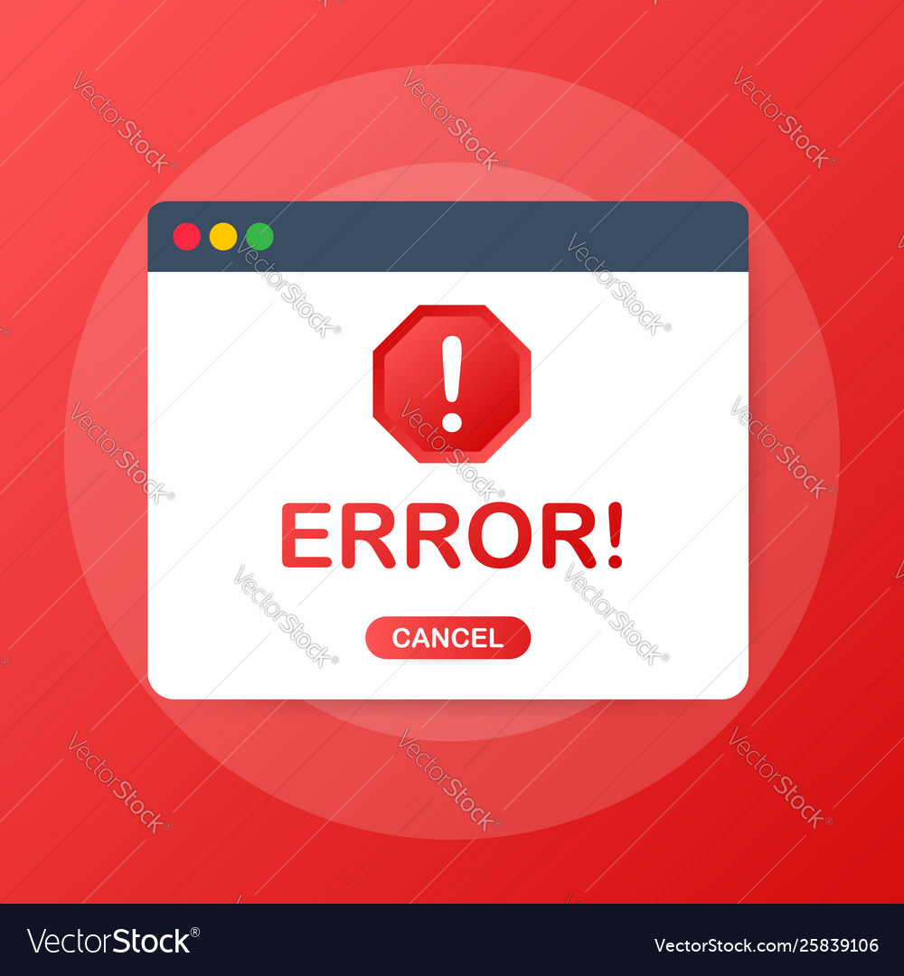 Window operating system error warning