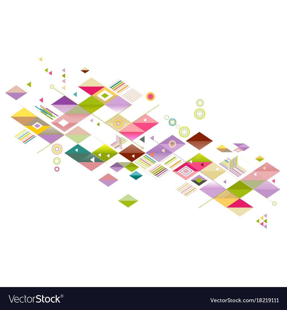 Abstract colorful and creative geometric Vector Image