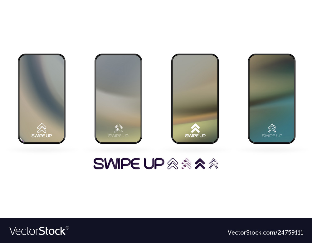 Abstract gradient swipe up icon background Vector Image Abstract gradient swipe up icon background