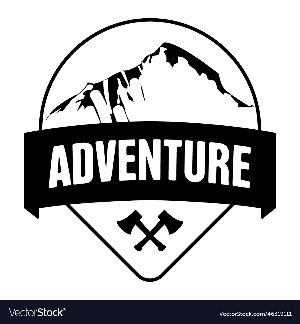 Adventure travel camping badge