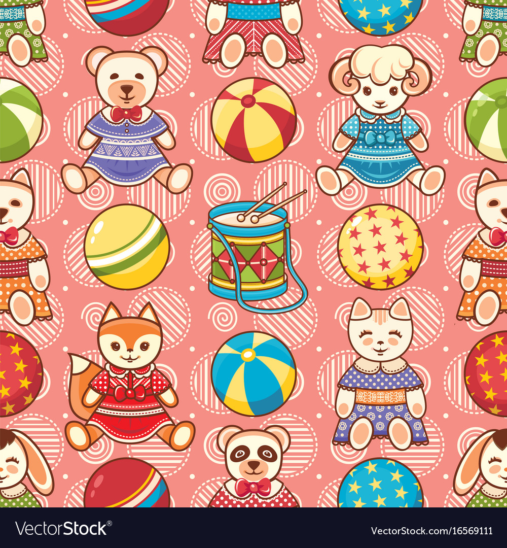 Child toy seamless pattern design element