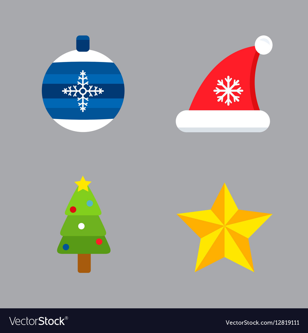 Christmas holiday icons set