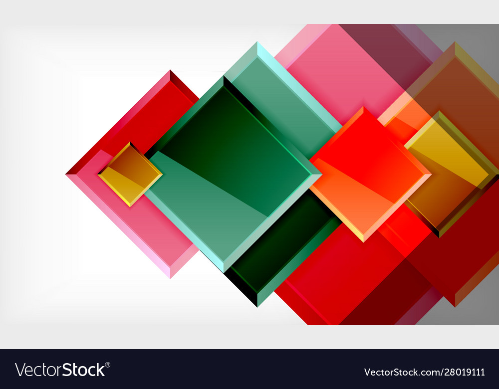 Colorful square and rectangle blocks background Vector Image