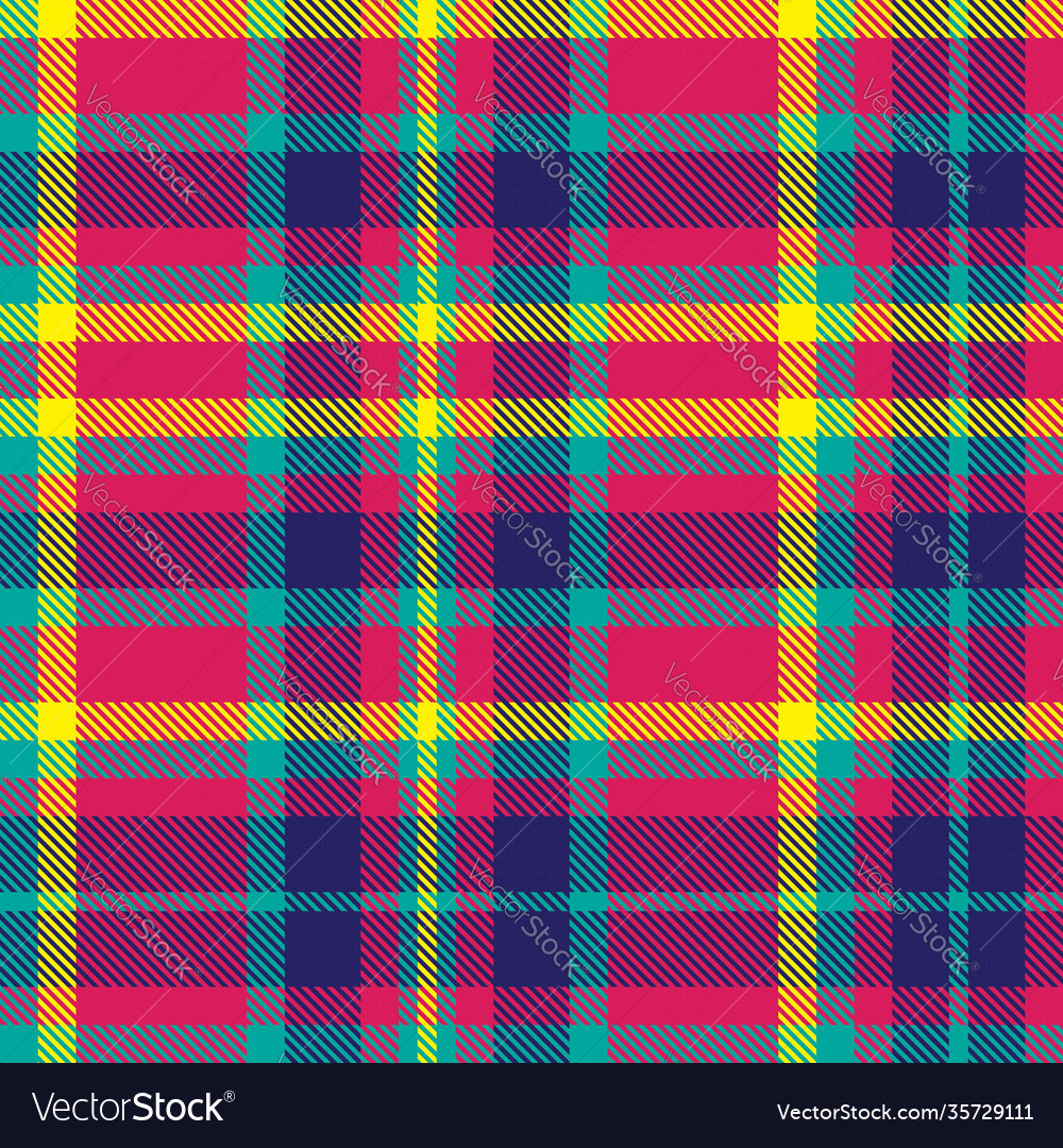 Colourful plaid textured seamless pattern Vector Image