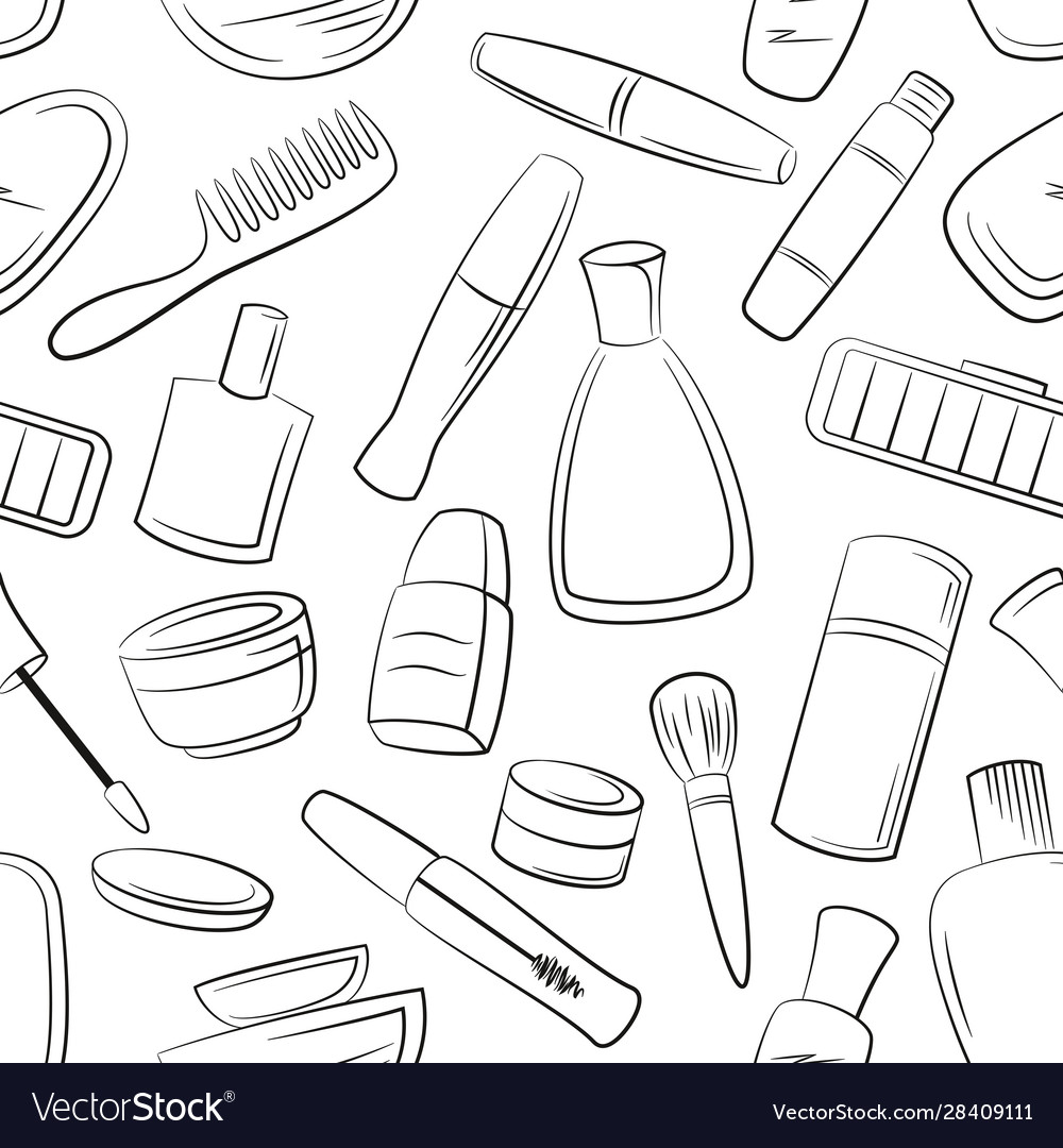 Cosmetics Seamless Royalty Free Vector Image - Vectorstock